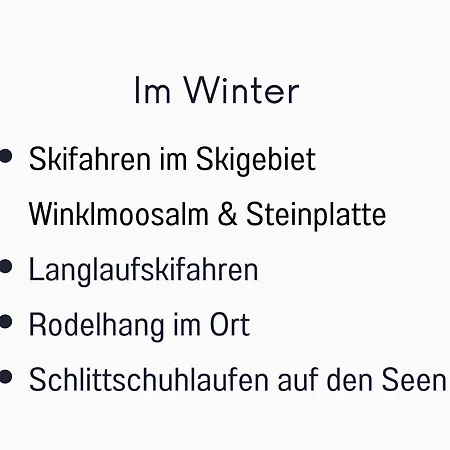 Lejlighed Deine Auszeit An Der Talstation Winklmossalm - Skifahren Und Wandern Direkt Ab Der Haustuer *